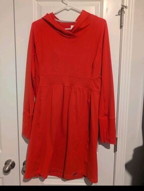 The North Face Salmon Pink Long Sleeve Active Dress W/ Pockets Size L Quick Dry